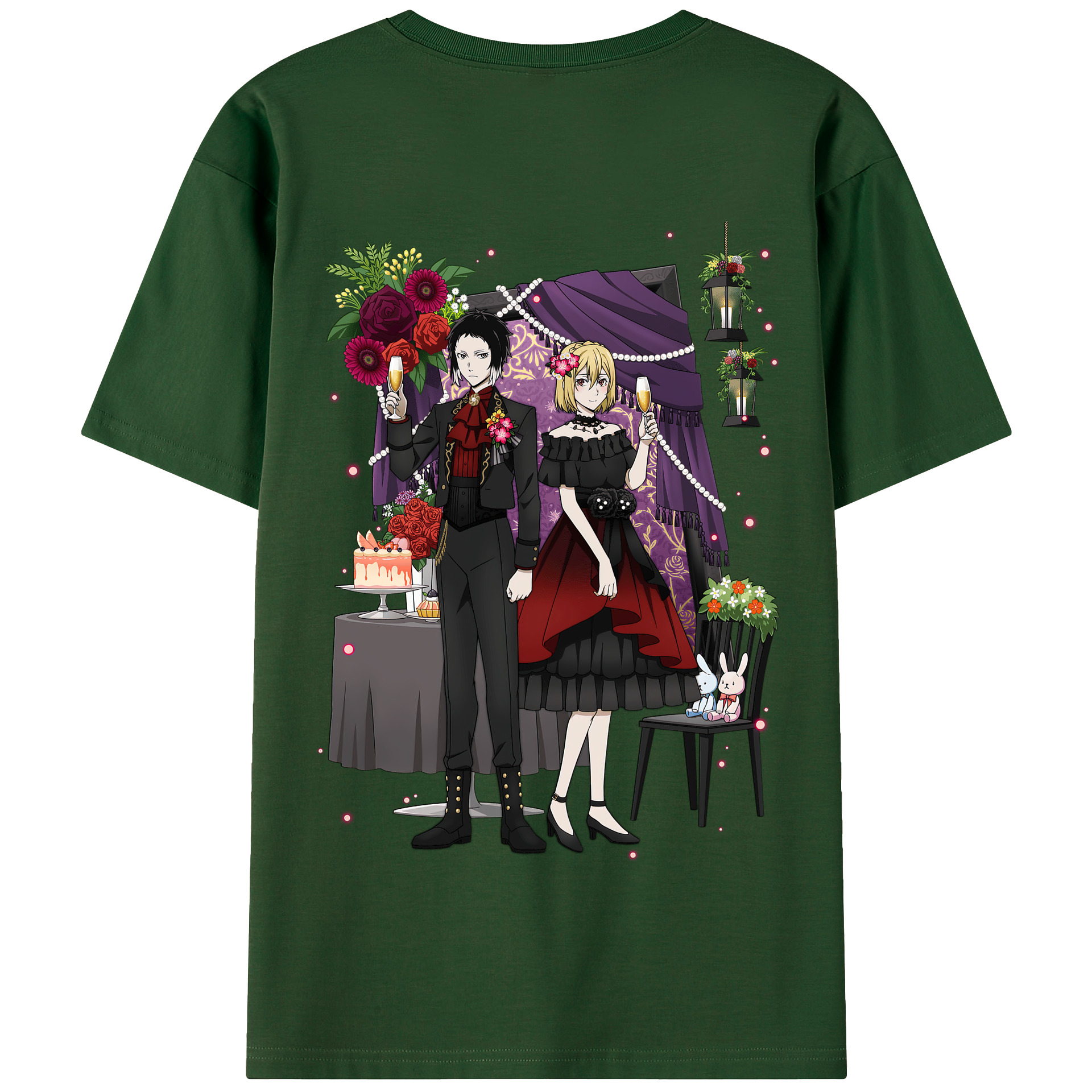 （画像用） 文豪ストレイドッグス Bungo Stray Dogs 綿100％半袖Tシャツ（背面プリント）